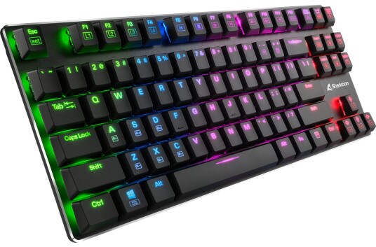 Sharkoon PureWriter TKL RGB Gamingtastatur USB-A QWERTY US Engelsk Svart