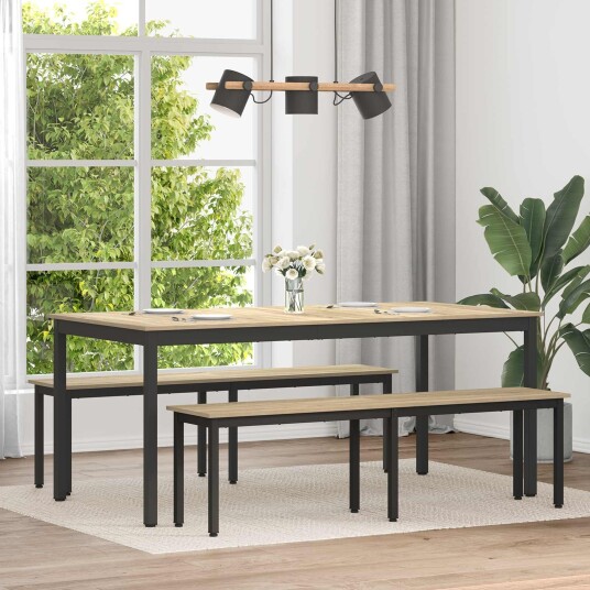 vidaXL Spisebord 180 x 90 x 75 cm Konstruert tre Rektangulær