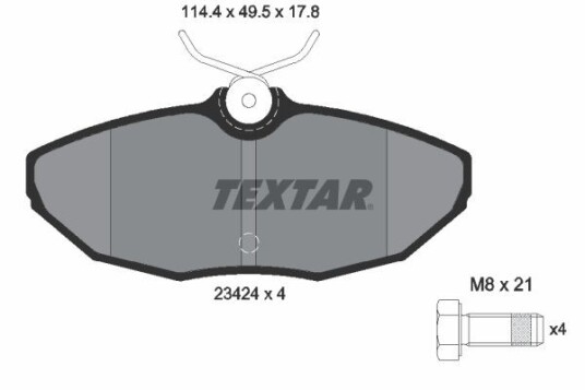 Bremseklosser TEXTAR 2342401 Bremseklosser TEXTAR 2342401