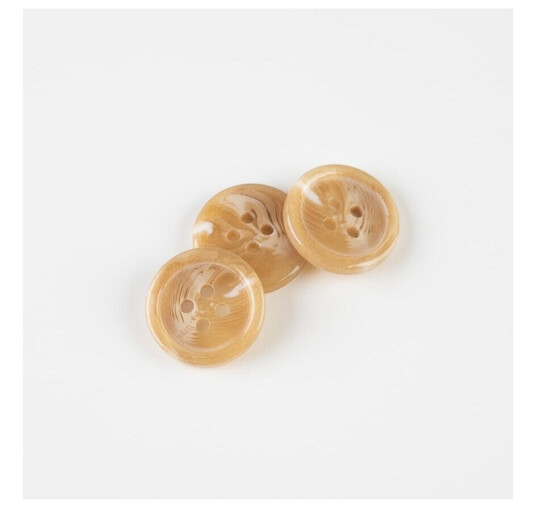 Marmorert knapp Blank Beige 18mm