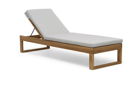 Himmelsnäs solseng Teak med beige pute Himmelsnäs solseng Teak med beige pute