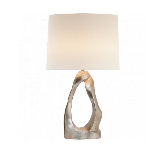Cannes Table Lamp Burnished Silver Leaf