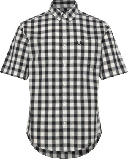 Fred Perry Blurred Gingham Shirt Grey XL Fred Perry Blurred Gingham Shirt Grey XL