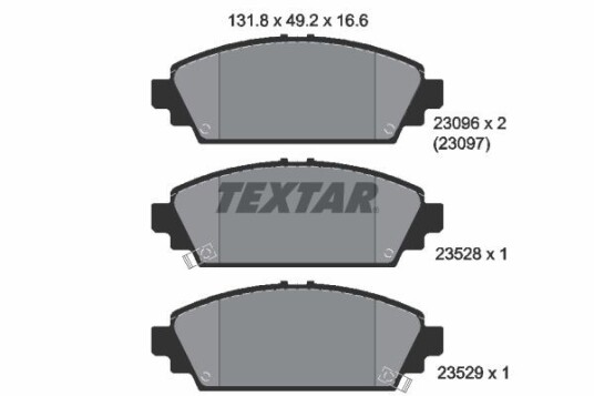 Bremseklosser TEXTAR 2309601 Bremseklosser TEXTAR 2309601