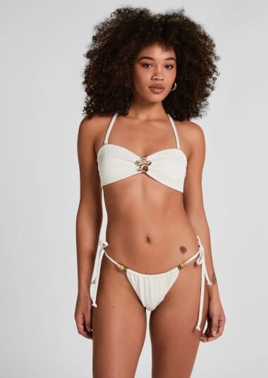 Hunkemöller Crinkle Hl Cheeky T   White   M
