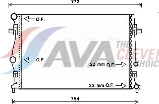 AVA COOLING SYSTEMS VNA2343 Radiator motorkjøling