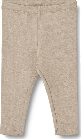 Wheat Baby Rib Leggings Maddy Gravel Melange (80 / 1 år)