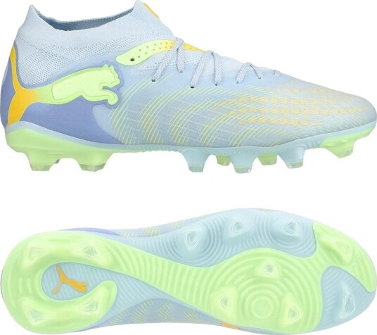 PUMA Future 9 Pro FG/AG Light Up Grønn/Isblå/lavendel Kvinner størrelse 41