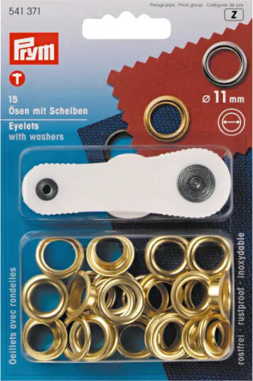 Maljer 15 stk 11 mm gull