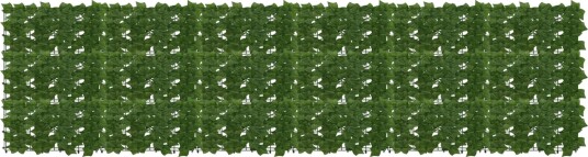 vidaXL Balkong skjerm med blader Grønn 300 x 75 cm Polyetylen og stoff