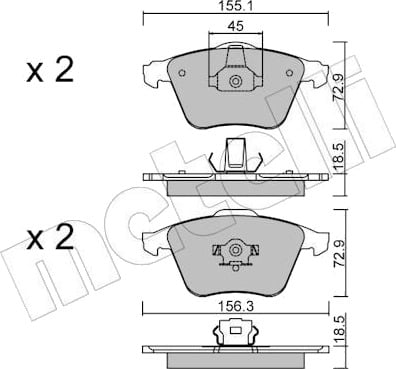 METELLI 22 0549 3 Bremseklosser