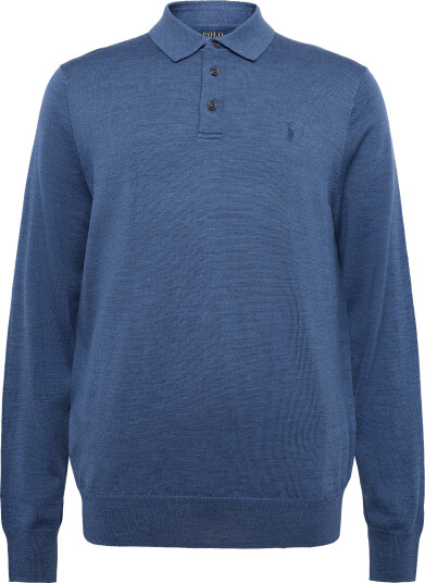 Polo Ralph Lauren Washable Wool Polo Collar Sweater Blue S