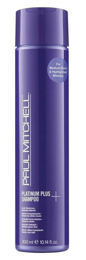 Paul Mitchell Platinum Plus Fiolett Sjampo 300ml for Blondt og Krøllete Hår