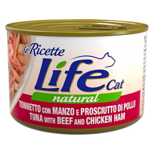 Life Cat Natural Life Cat 'Le Ricette' 4 X 150 G Våt For Katt Tunfisk Oksekjøtt Skinke Life Cat Natural Life Cat 'Le Ricette' 4 X 150 G Våt For Katt Tunfisk Oksekjøtt Skinke