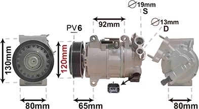 AC kompressor VAN WEZEL 4001K704