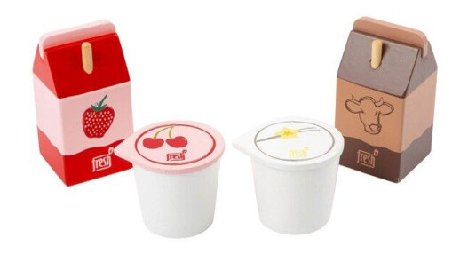 Small Foot Wooden Play Food Dairy 4dlg. Small Foot Wooden Play Food Dairy 4dlg.