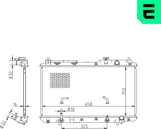 ERA 673572 Radiator motorkjøling ERA 673572 Radiator motorkjøling