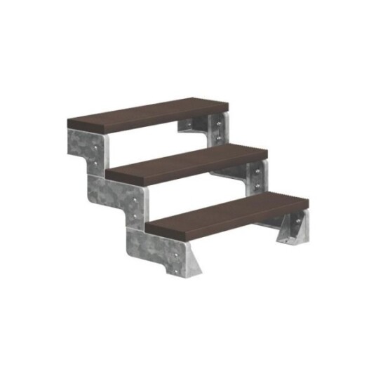 Dolle Gardentop Terrassetrapp M/trimax Trinn I Mørke Brun