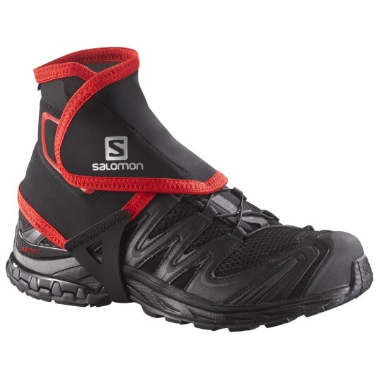 Salomon Trail Gaiters High Svart/Rød L Salomon Trail Gaiters High Svart/Rød L