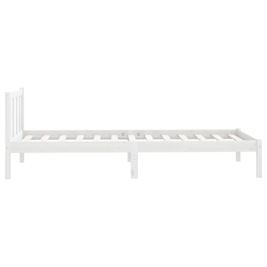 vidaXL Sengeramme hvit heltre furu 100x200 cm