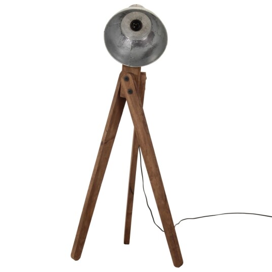  Gulvlampe 25 W vintage sølv 45x45x120 cm E27