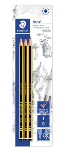 Staedtler Pencil Noris B x3 bc 100% PEFC