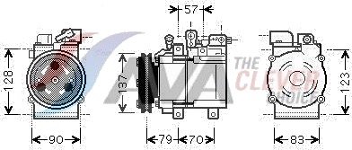 AC-kompressor AVA COOLING SYSTEMS HYK139 AC-kompressor AVA COOLING SYSTEMS HYK139