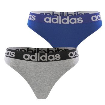 Adidas Truser 2P Underwear Brazilian Thong blå /grå bomull X Small Dame Adidas Truser 2P Underwear Brazilian Thong blå /grå bomull X Small Dame