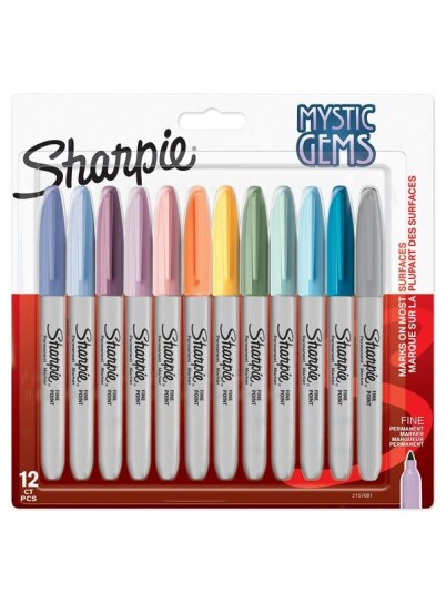 Sharpie Permanent Markers Mystic Gem Special Edition Fine Point Assorted Colours 12 Count Sharpie Permanent Markers Mystic Gem Special Edition Fine Point Assorted Colours 12 Count