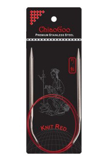 ChiaoGoo Knit Red Rundpinde Rustfrit Kirurgisk Stål 80 cm 4,5 mm ChiaoGoo Knit Red Rundpinde Rustfrit Kirurgisk Stål 80 cm 4,5 mm
