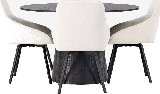 Venture Home Spisegruppe Lanzo med 4 stk stoler Rosie Svart Venture Home Spisegruppe Lanzo med 4 stk stoler Rosie Svart