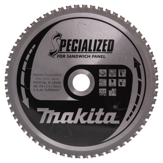 Makita B 33598 Sirkelsagblad 270x30x60T