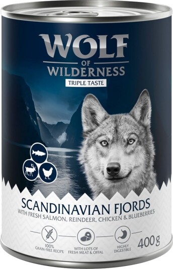 Wolf Of Wilderness Våtfôr Triple Taste Triple Taste Scandinavia 24 X 400 G