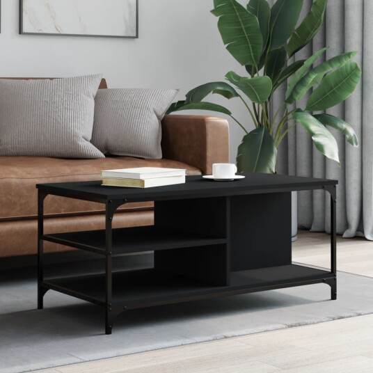 Salongbord svart 100x50x45 cm konstruert tre 8721012124653 Salongbord svart 100x50x45 cm konstruert tre 8721012124653