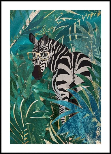 Zebra in the jungle 2 Plakat / 50x70cm