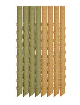nuuroo Silikonsugerør Ada 8-pk Olive Green / Dusty Yellow nuuroo Silikonsugerør Ada 8-pk Olive Green / Dusty Yellow