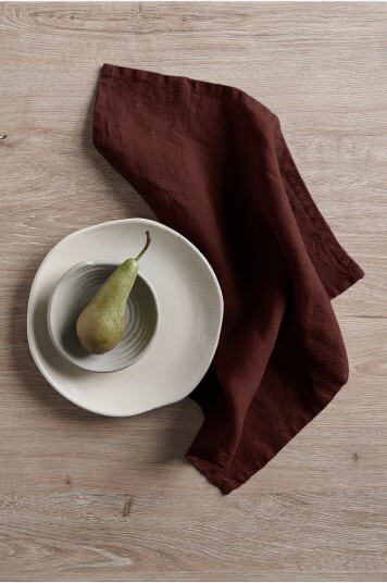 Ellos Home   Serviett Malva 2 pk i 100% lin   Rød