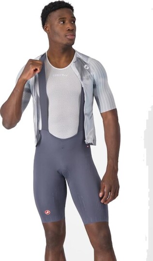 Castelli Free Aero Race S bibshorts smoky gray herre