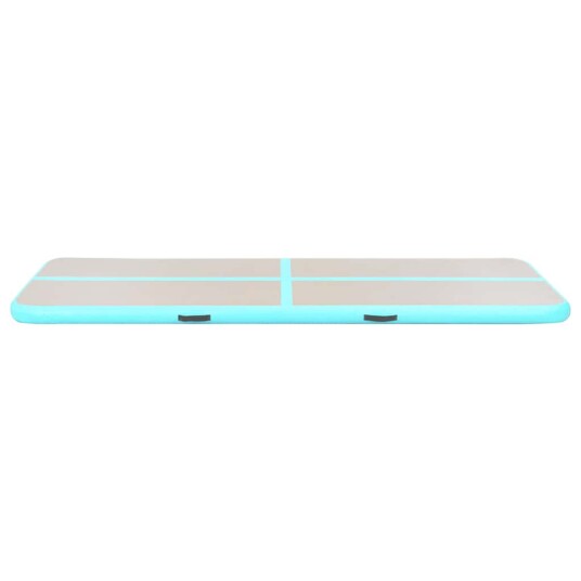 vidaXL Oppblåsbar gymnastikkmatte med pumpe 500x100x10 cm PVC grønn vidaXL Oppblåsbar gymnastikkmatte med pumpe 500x100x10 cm PVC grønn