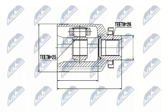 Nty Drivknute drivaksel NTY NPW HY 516