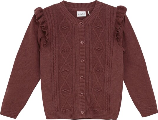 Minymo Cardigan   Strikk   Rose Brown   Minymo   4 år 104   Cardigan   Rosa