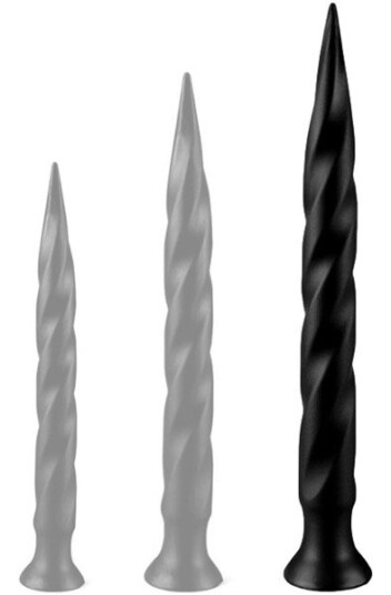 Long Tail Dildo Black 55 cm