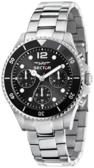 Sector 230 Herreklokke R3253161046 Sort/Stål Ø39 mm