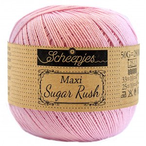 Scheepjes Maxi Sugar Rush Garn Unicolor 246 Isrosa