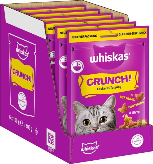 Whiskas Crunch Med & And Kylling Kalkun 6 X 100 G Whiskas Crunch Med & And Kylling Kalkun 6 X 100 G