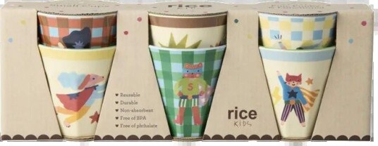 Rice Melaminkopp Barn Hero Print 160ml Gr??nn