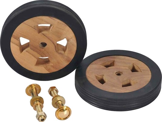 Reservehjul for solseng 2 stk heltre teak Reservehjul for solseng 2 stk heltre teak