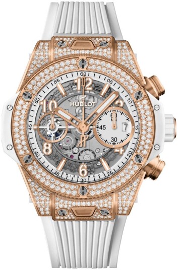 Hublot Herreklokke 441.OE.2011.RW.1704 Big Bang 42mm Hvit/Gummi Ø42
