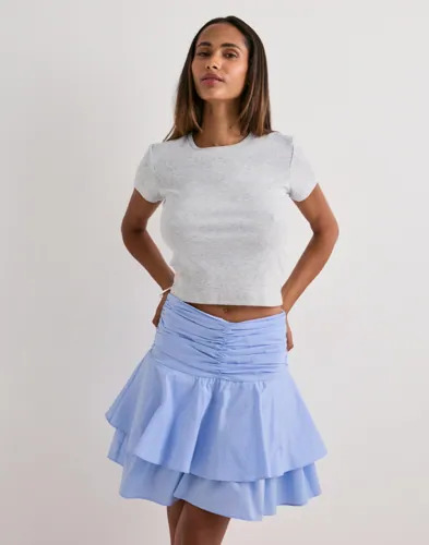 Neo Noir   Blå   Janie Poplin Skirt
