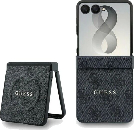 GUESS 4G Classic MagSafe Case for Samsung Galaxy Z Flip 8 - Black